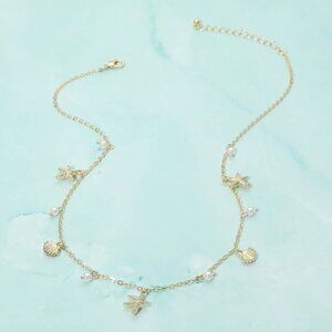 BRIONY GOLD STARFISH CHARM NECKLACE